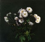 Bouquet of White Chrysanthemums by Henri Fantin-Latour